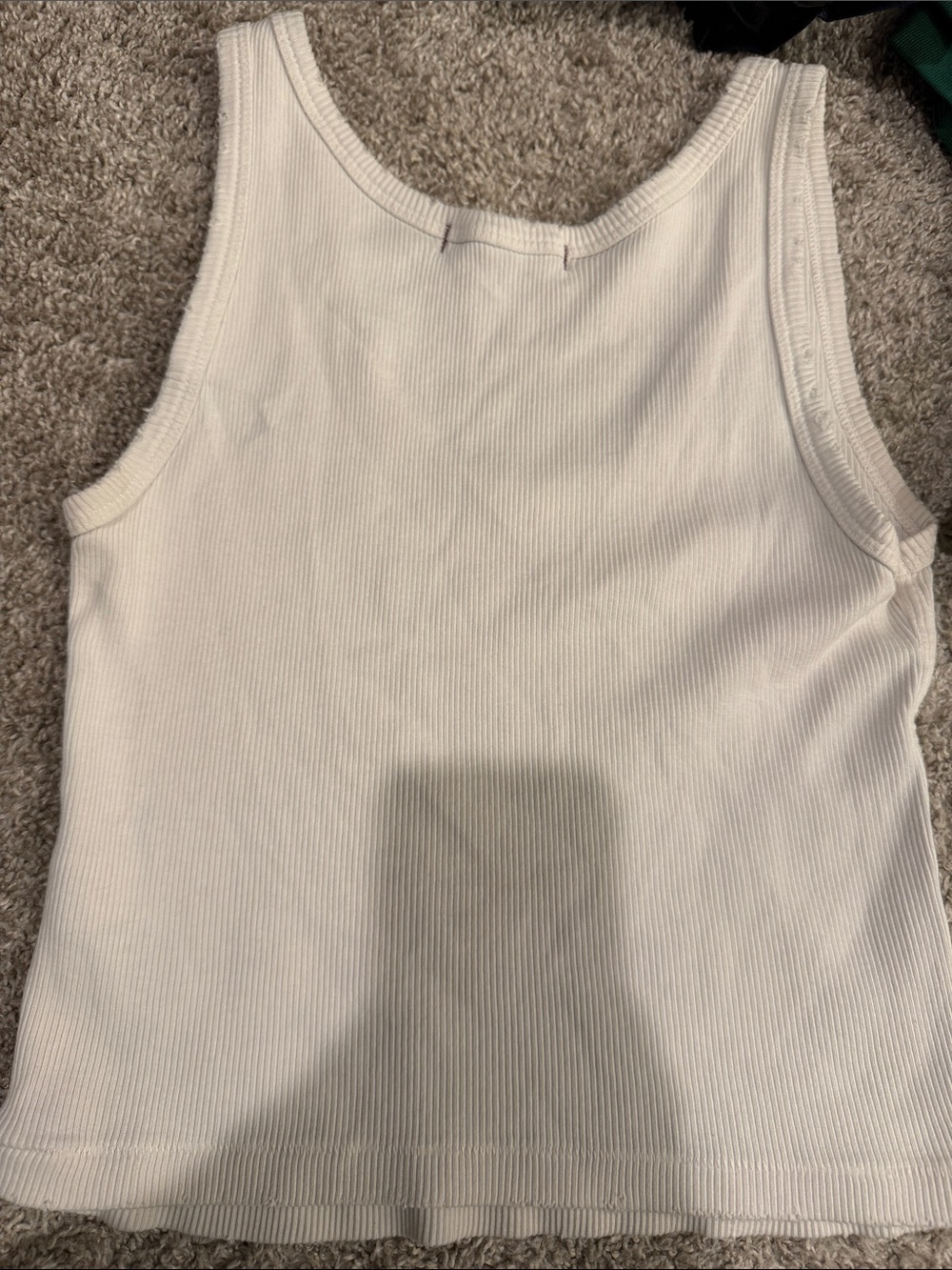 A|O White Ribbed Tank Top - Picture 2 of 2